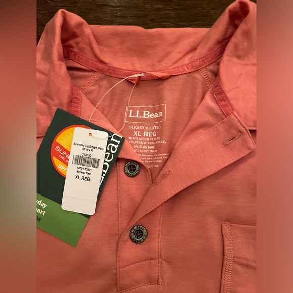 LL Bean men’s light polo size XL regular - Picture 3 of 3